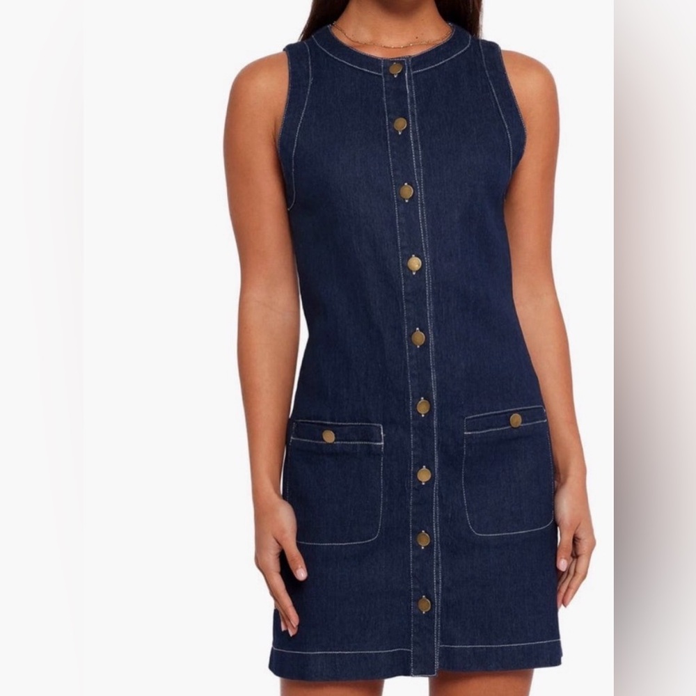 Petal & pup Denim Button-Down Dress